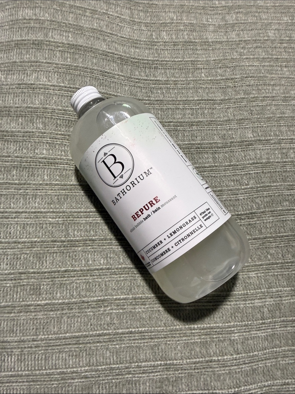 Bathorium BePure Cucumber & Lemongrass Bath Soak - White
